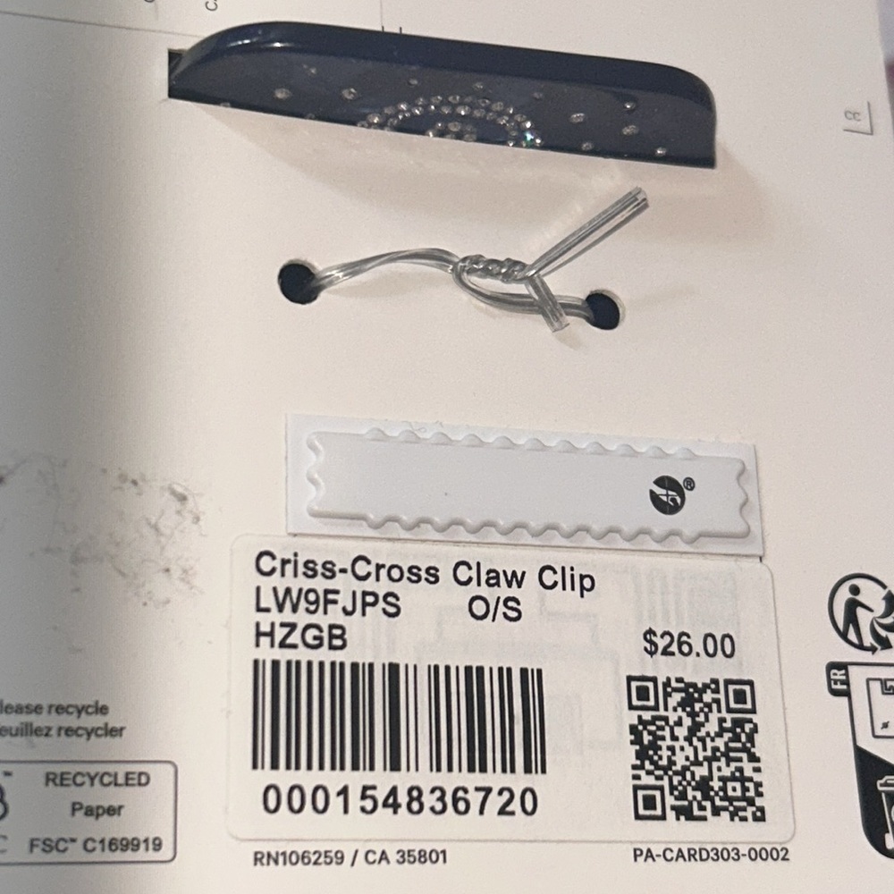 NWT Lululemon Criss-Cross Claw Clip *Rhinestones
Hero Blue / Gatsby Blue - Picture 6 of 6